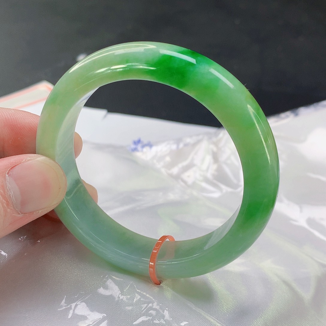 翡翠手镯未镶嵌448缅甸天然翡翠A货