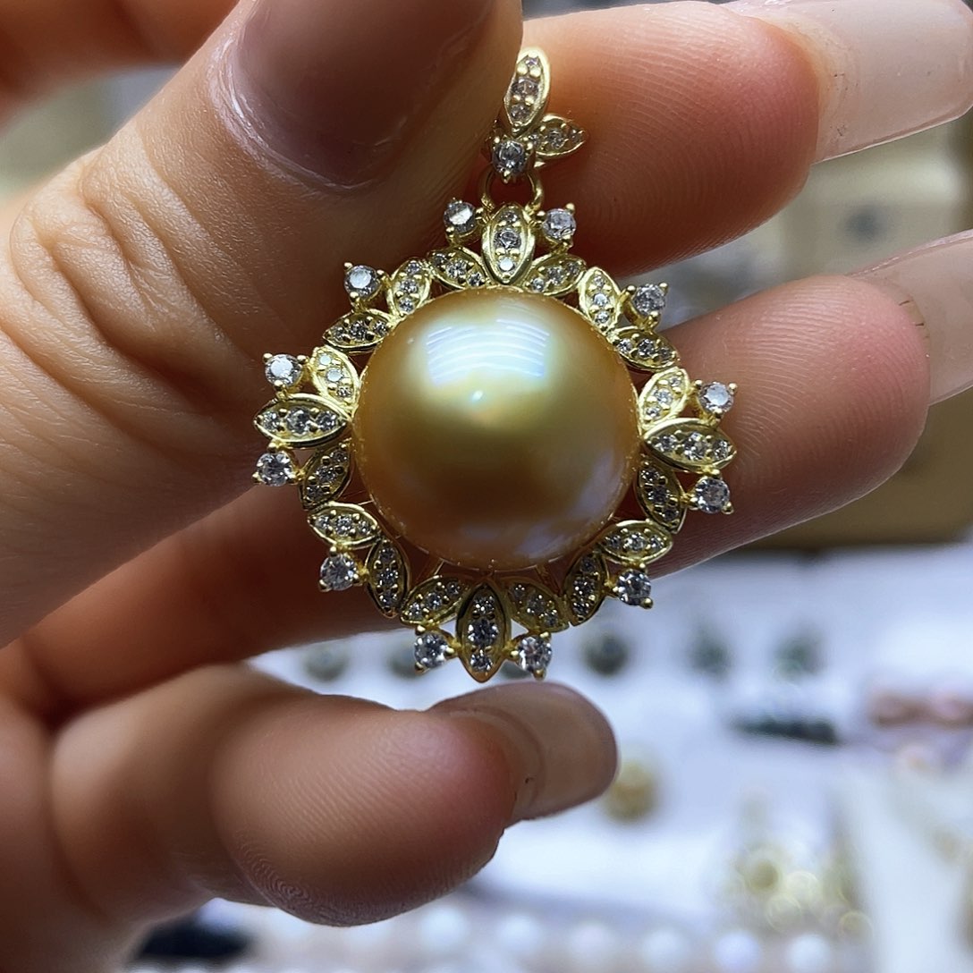 海水珍珠颈饰银S925镶嵌