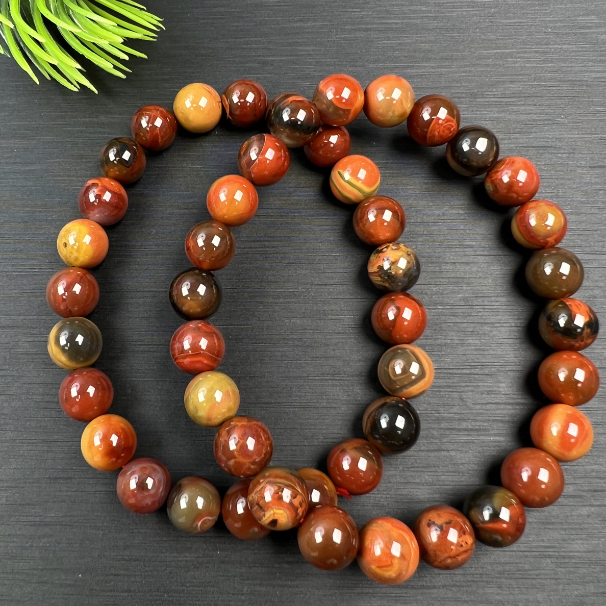 F70南红大山包彩浆亮光圆珠单圈6-8mm多样性发一