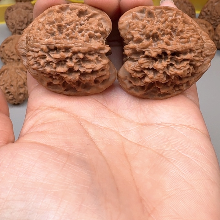 文玩核桃把件白花山狮子头