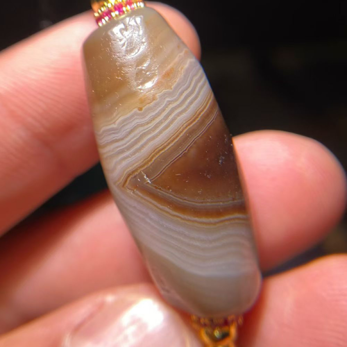 非金属木质项链 配饰尺寸约15.2*42mm星月菩提