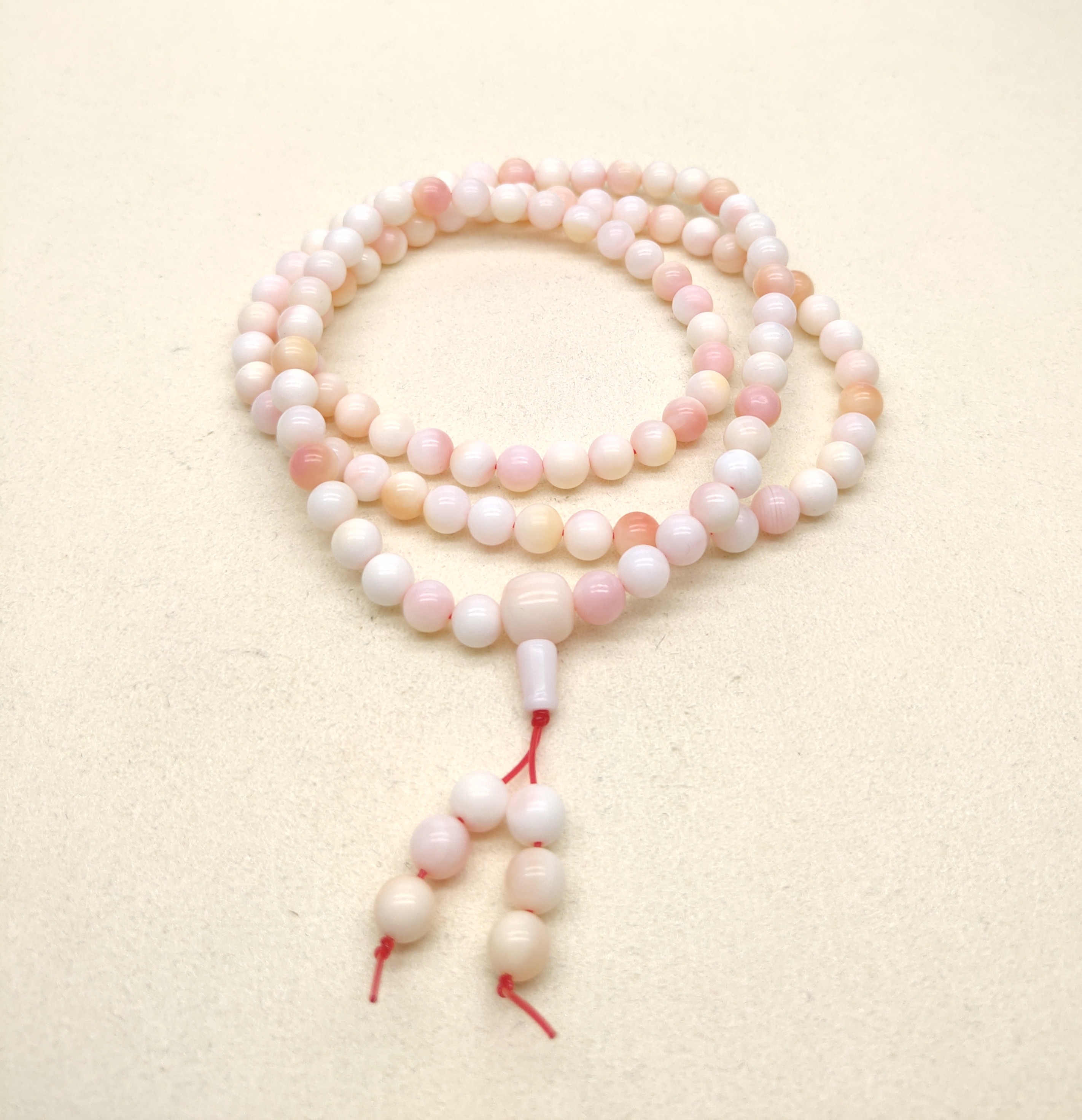 6mm+ 粉贝108项链 达人