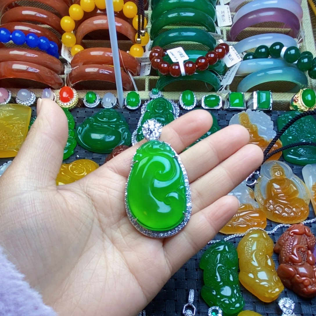 幽***幽玛瑙/玉髓合金颈饰