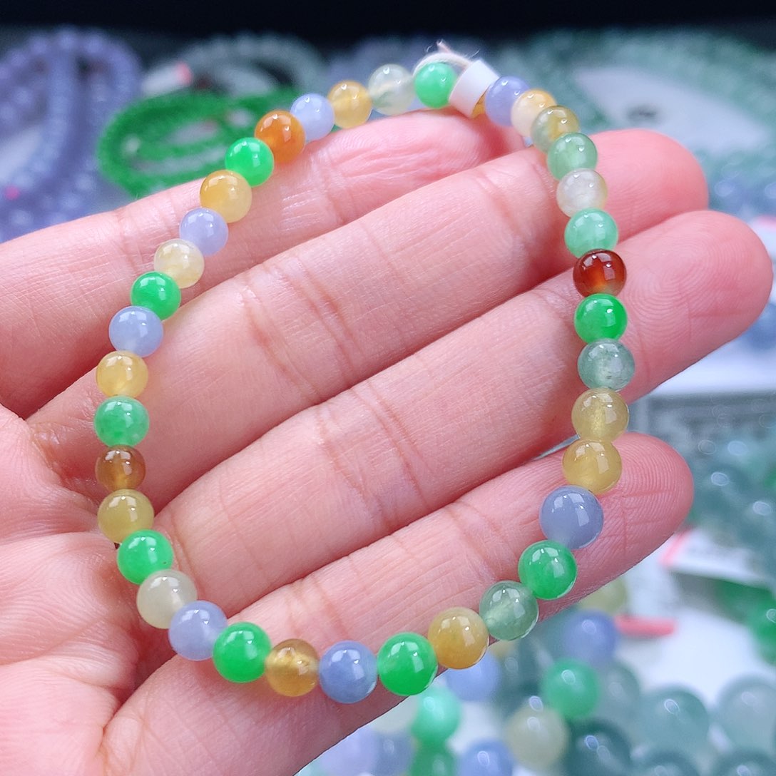 翡翠手链未镶嵌卡5mm