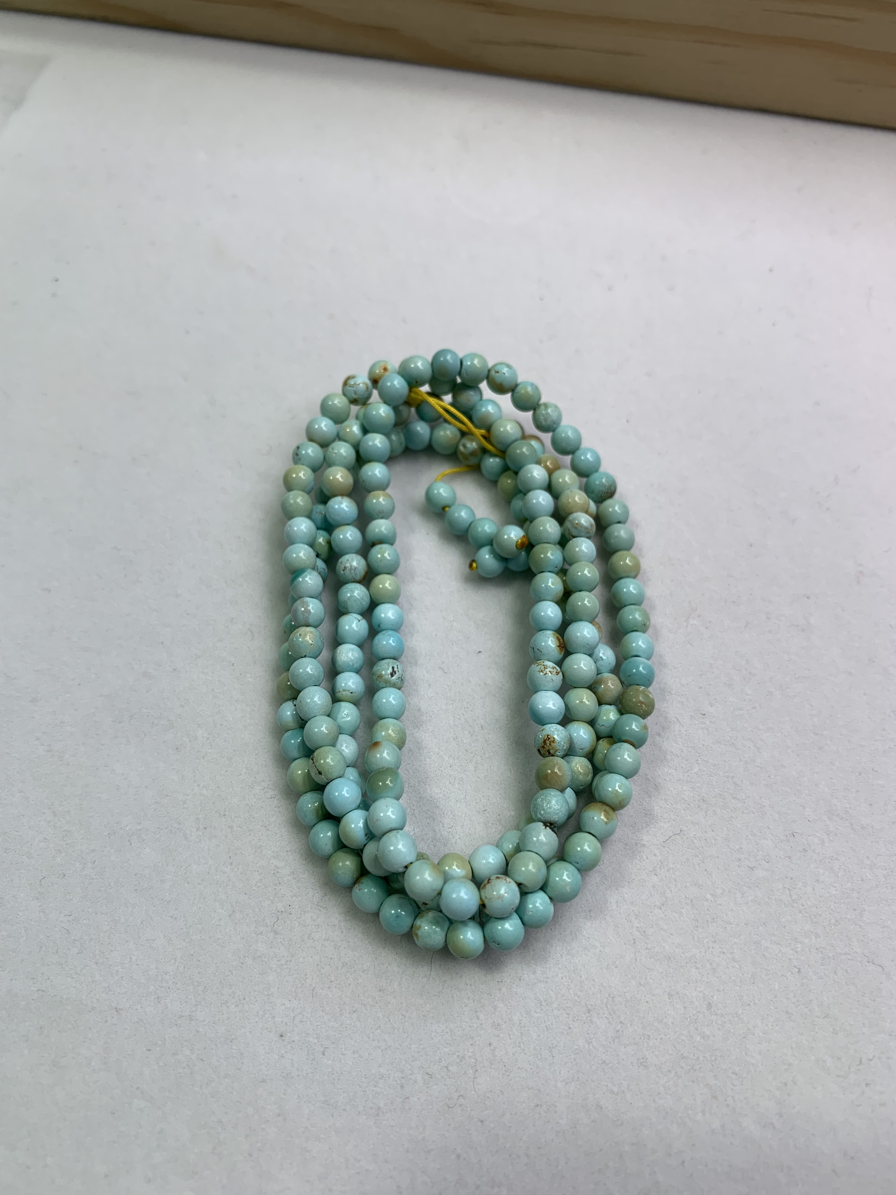 天然原矿绿松石米链