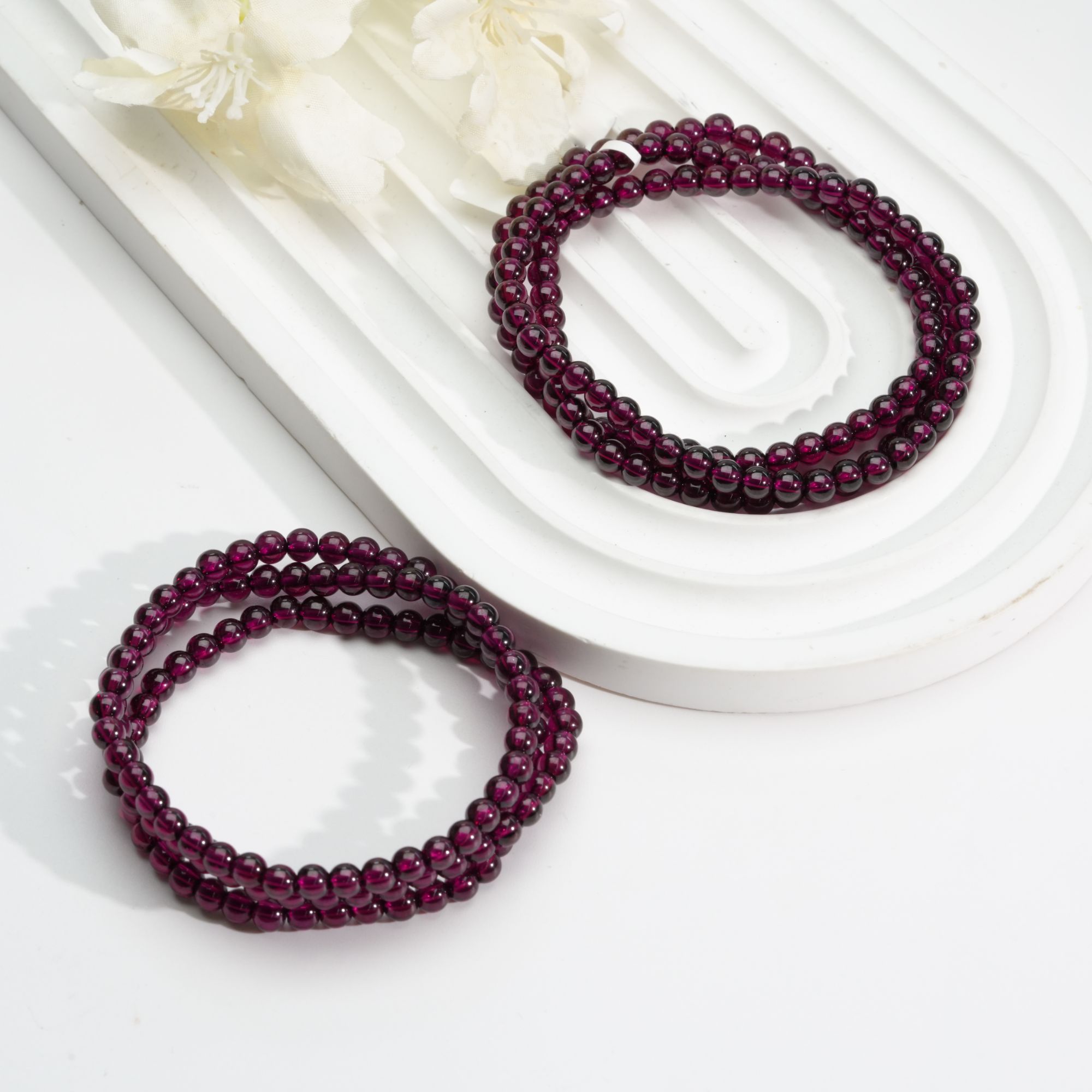 【小北好物】石榴石多圈手串约4mm【多样性发一件】QL01X1467