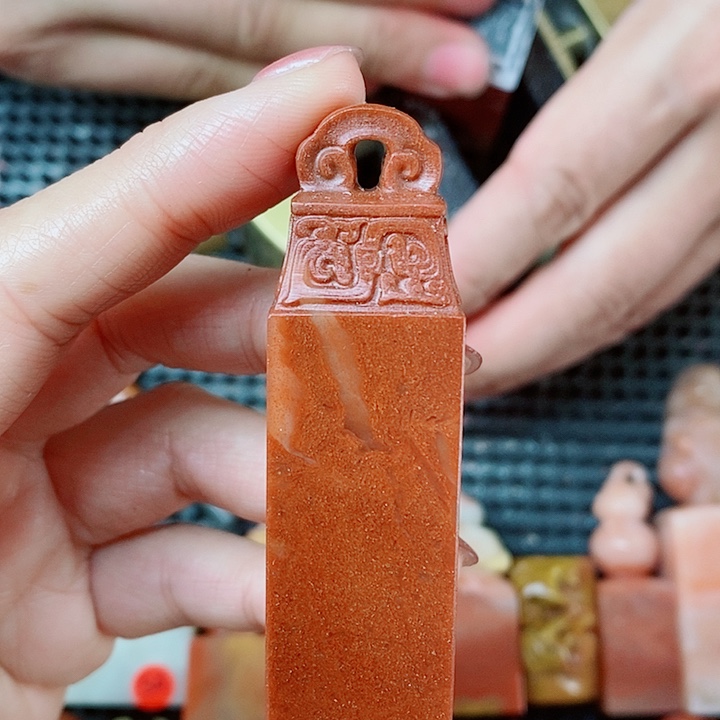 寿山石现场直播如意纽