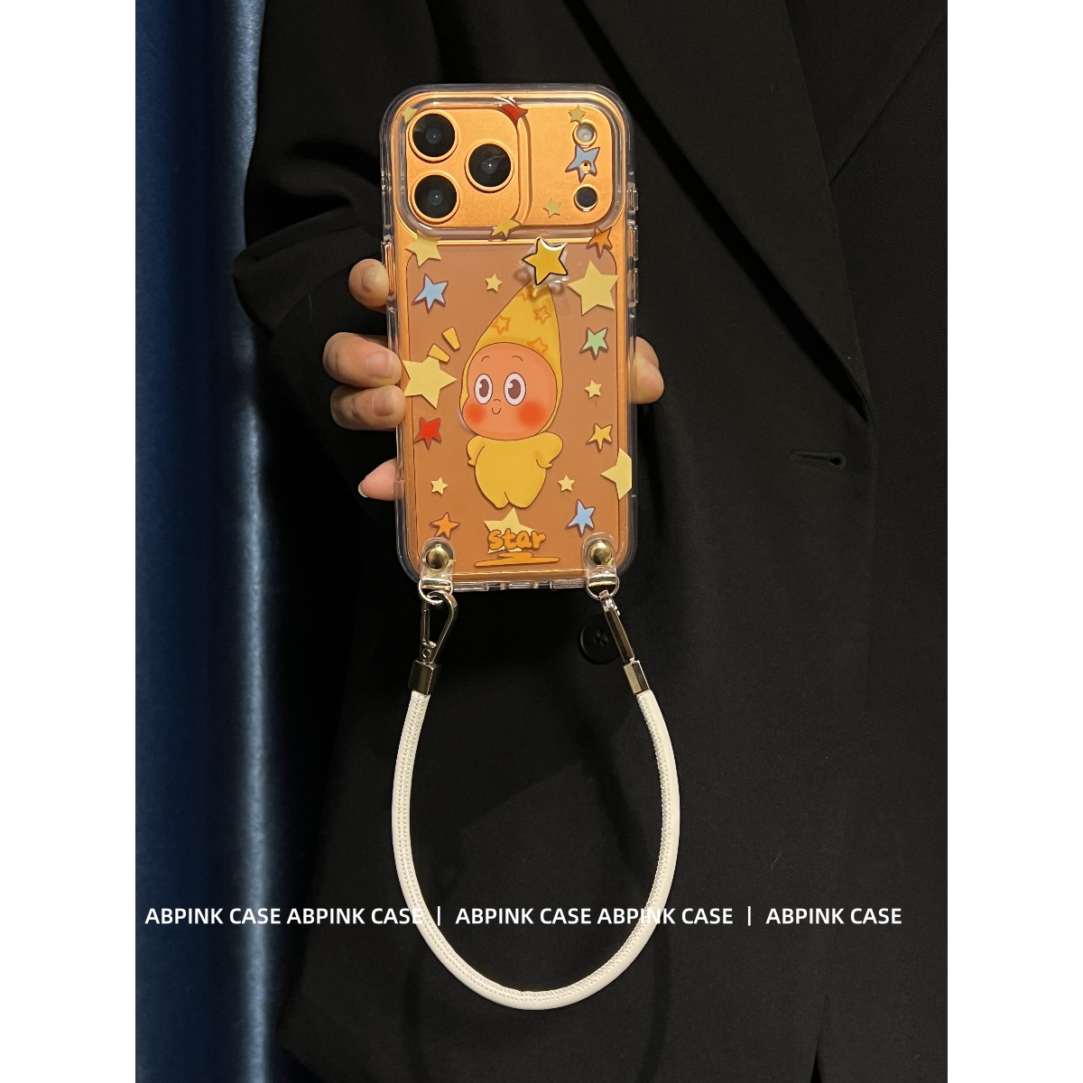 可爱叉腰星星人立体转转适用iPhone17promax苹果16手机壳15斜挎14