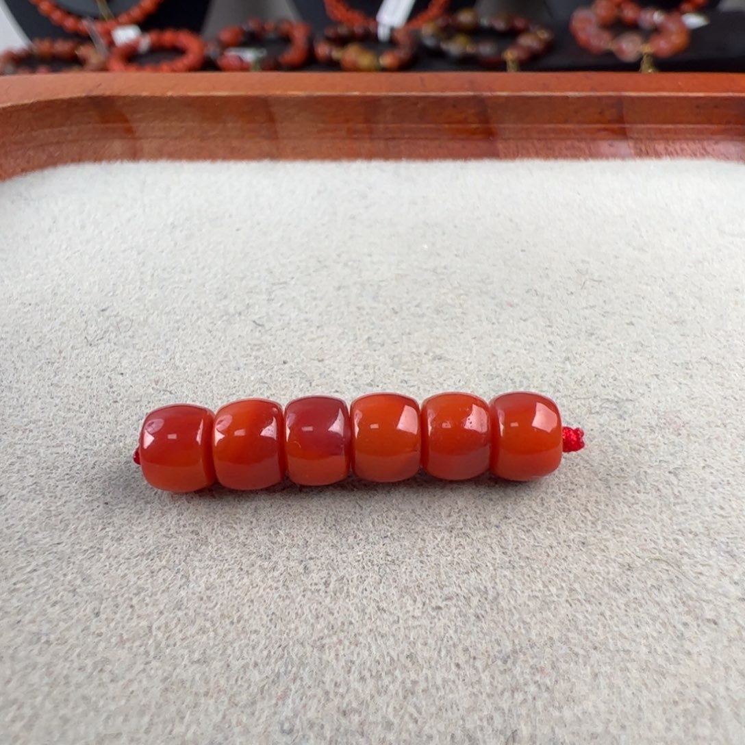 南红玛瑙未镶嵌（满肉直切套装5mm+