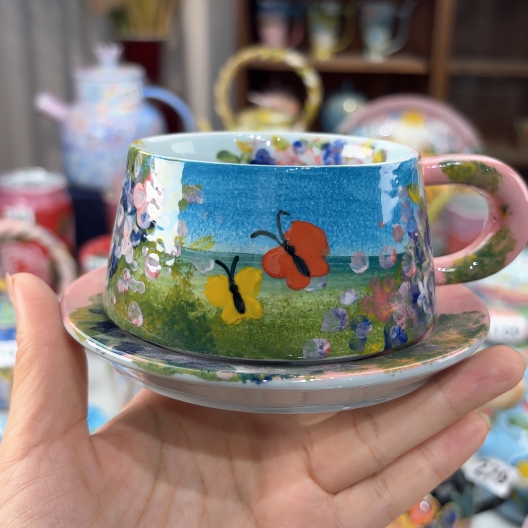 景德镇手绘高温釉下彩陶瓷茶具