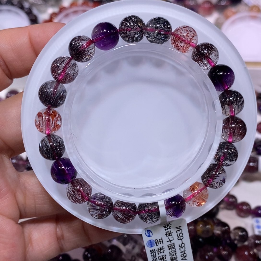 水晶手链未镶嵌黑加仑8.8