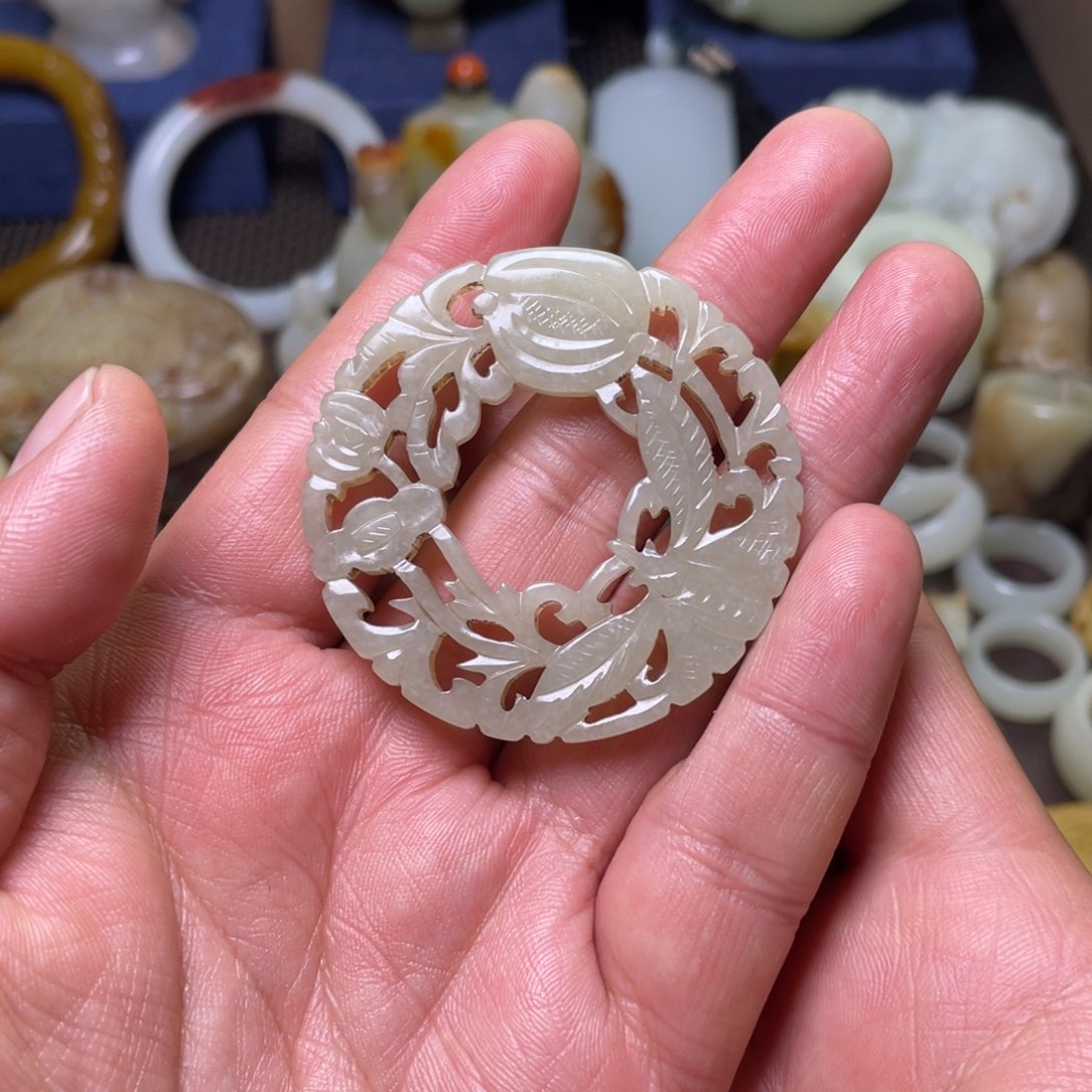 【闪购商品】和田玉挂件银S925镶嵌C****D