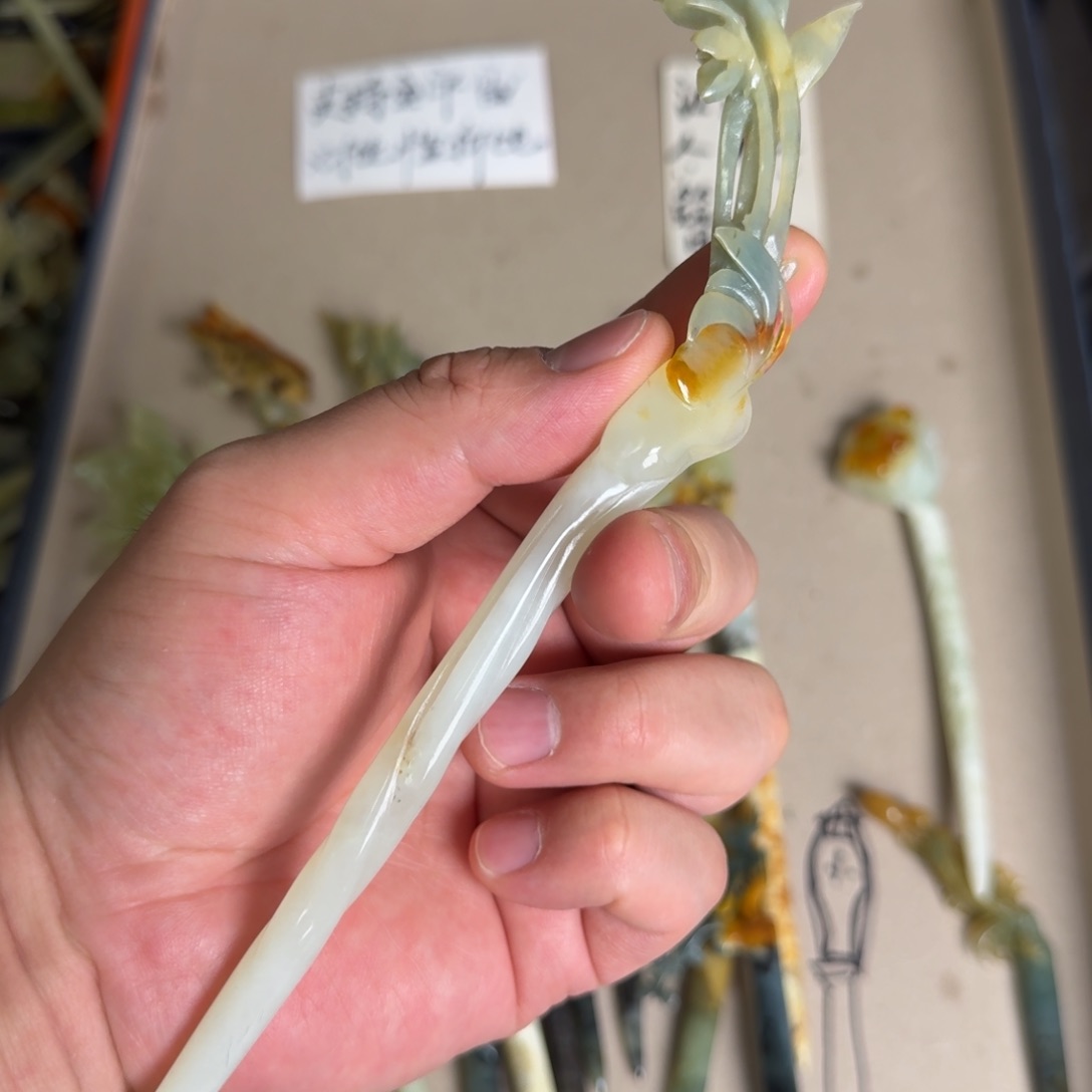 岫玉发饰未镶嵌明君玉簪贼拉好看