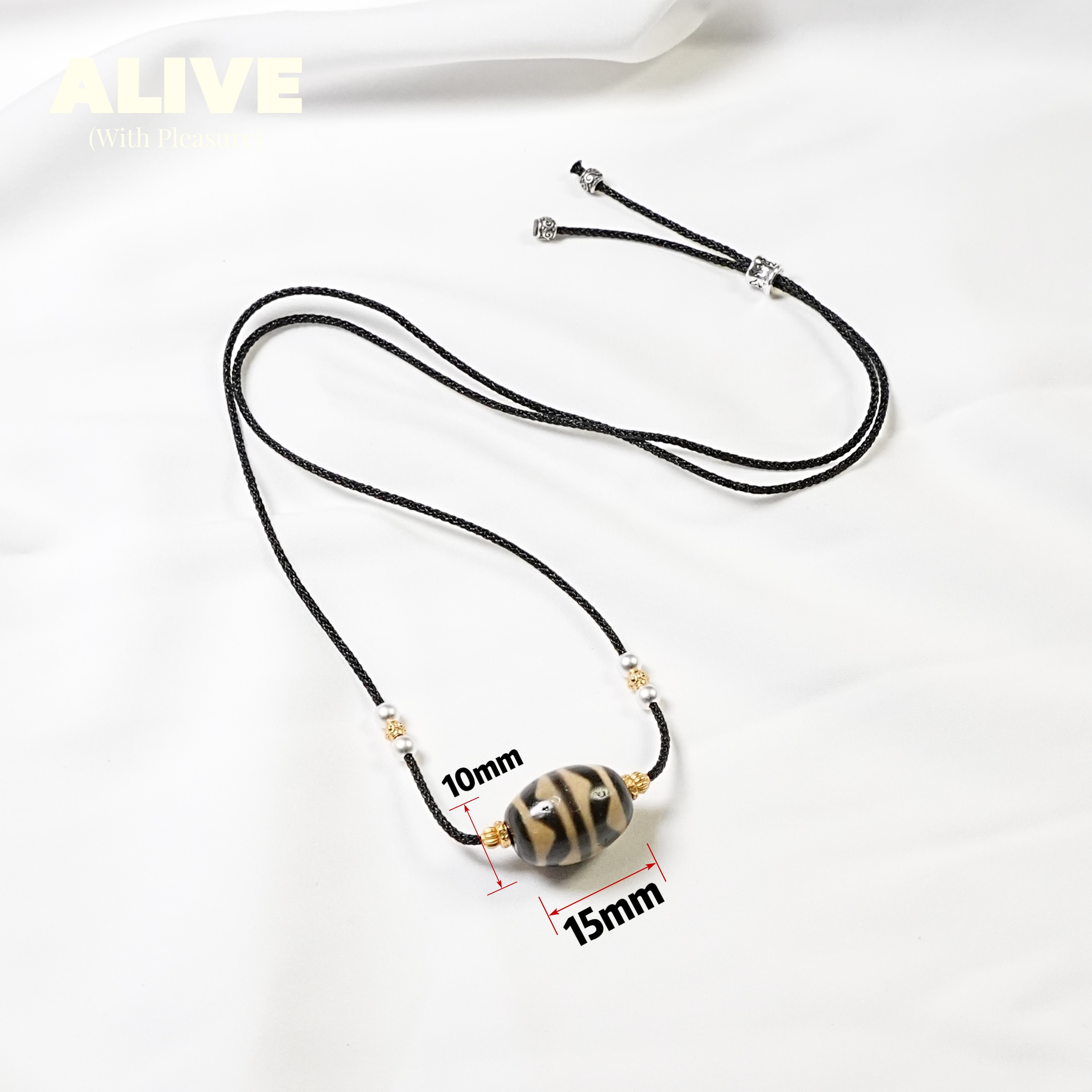 岚宫措 | 双牙牙达洛天珠项链（多样性发货）L388