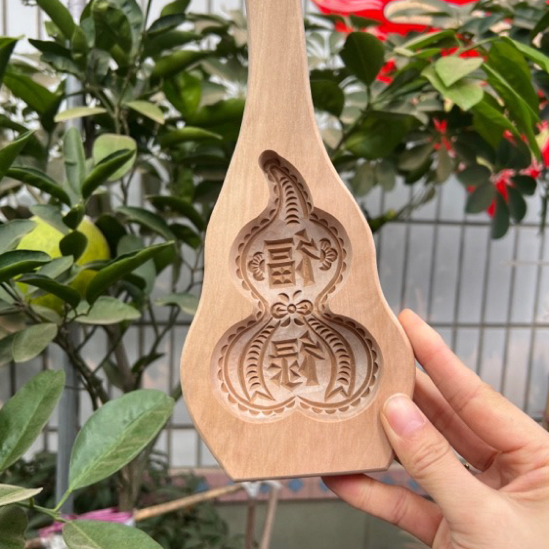 手工梨木卡子馒头模具鱼葫芦福袋叶子莲蓬元宝寿桃凹底家庭用