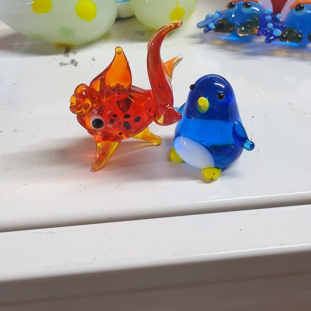 吃***名琉璃手工艺品小鱼企鹅