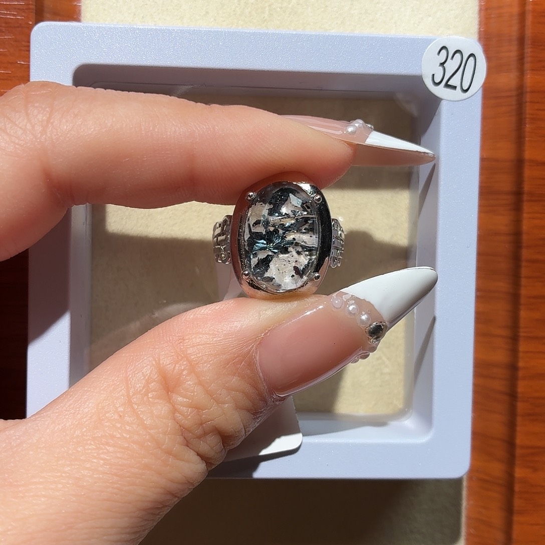 落***兒水晶银S925镶嵌戒指