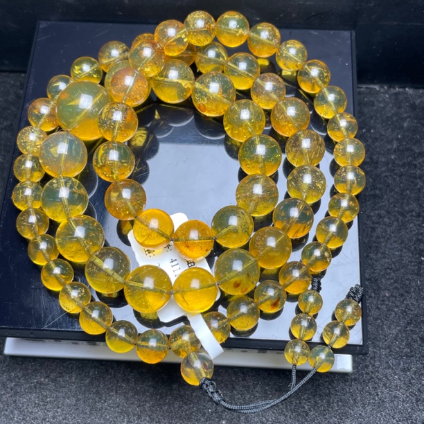 天然缅甸琥珀雨花满天星塔链