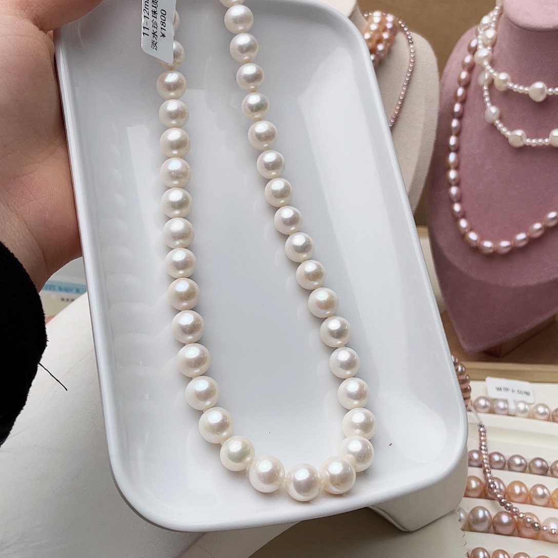 淡水珍珠项链银S925镶嵌↹****店11-12