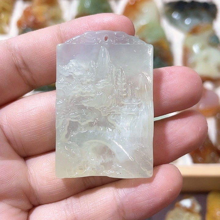岫玉吊坠(不含链)未镶嵌