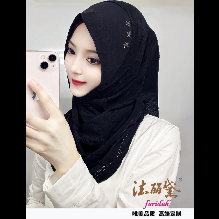 法丽黛高端定制款时尚百搭轻舒纱套头巾