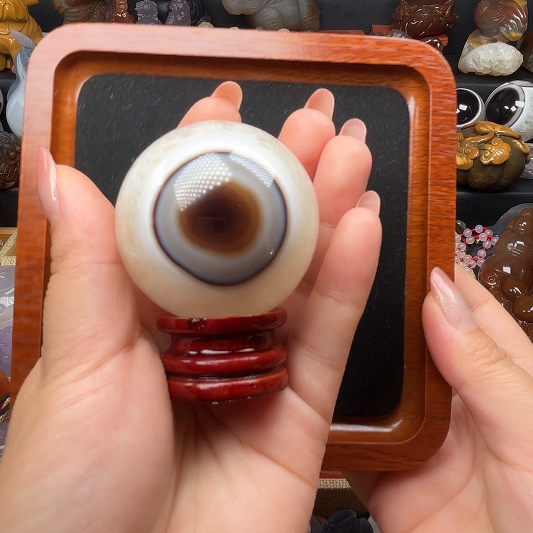 善***）玛瑙/玉髓未镶嵌圆球