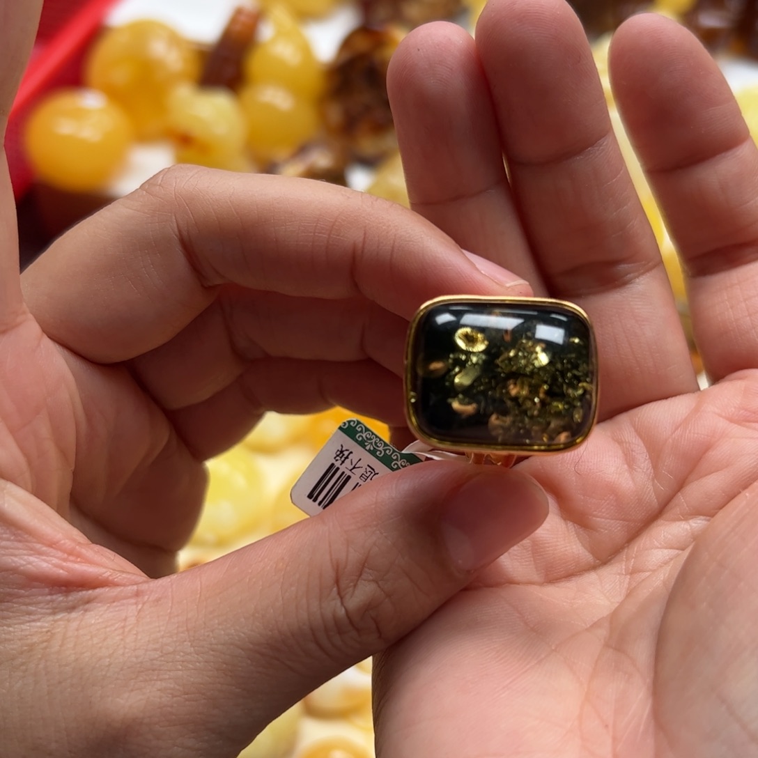 琥珀银S925镶嵌珠宝奇石