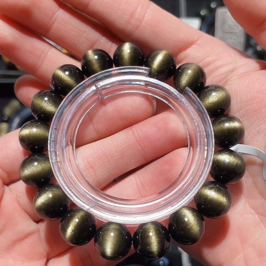 黑曜岩手链未镶嵌M****^