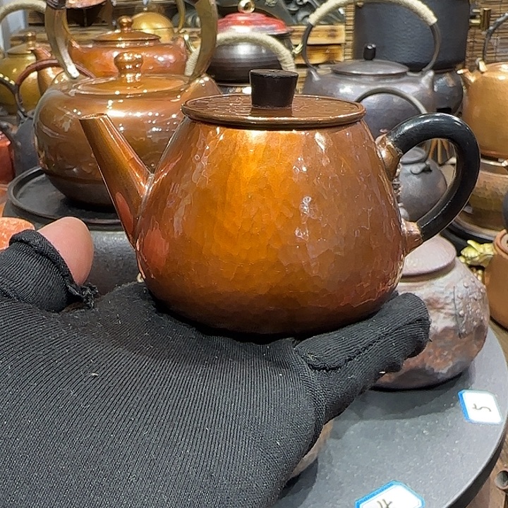 一***提紫铜手工制作小茶壶