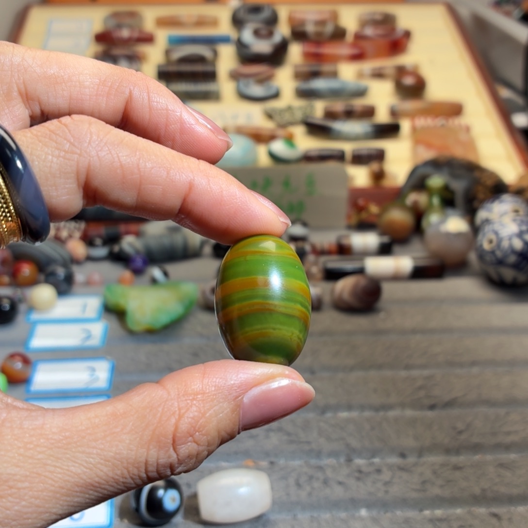 面***纱玛瑙/玉髓合金颈饰