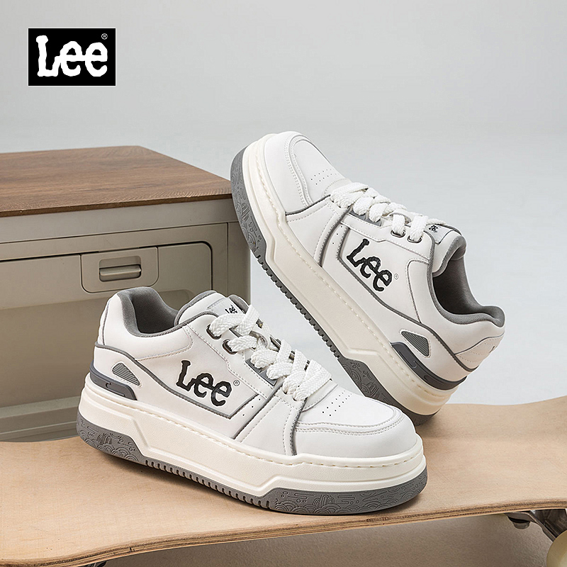Lee小白鞋男款2025新款增高真皮休闲运动秋季男士潮百搭男鞋板鞋