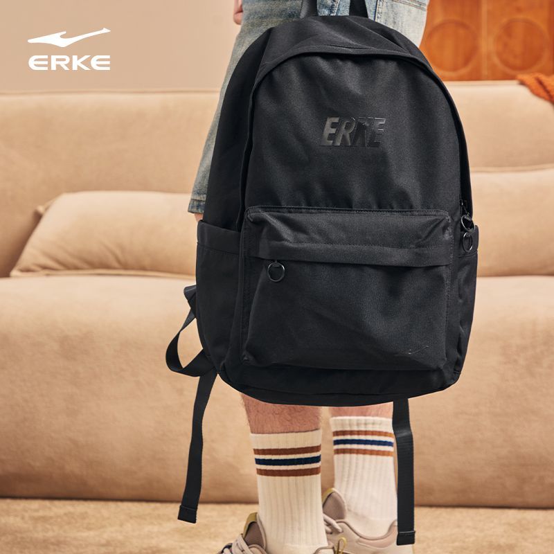 于适同款鸿星尔克双肩背包夏季新款运动包大容量男女高中学生书包