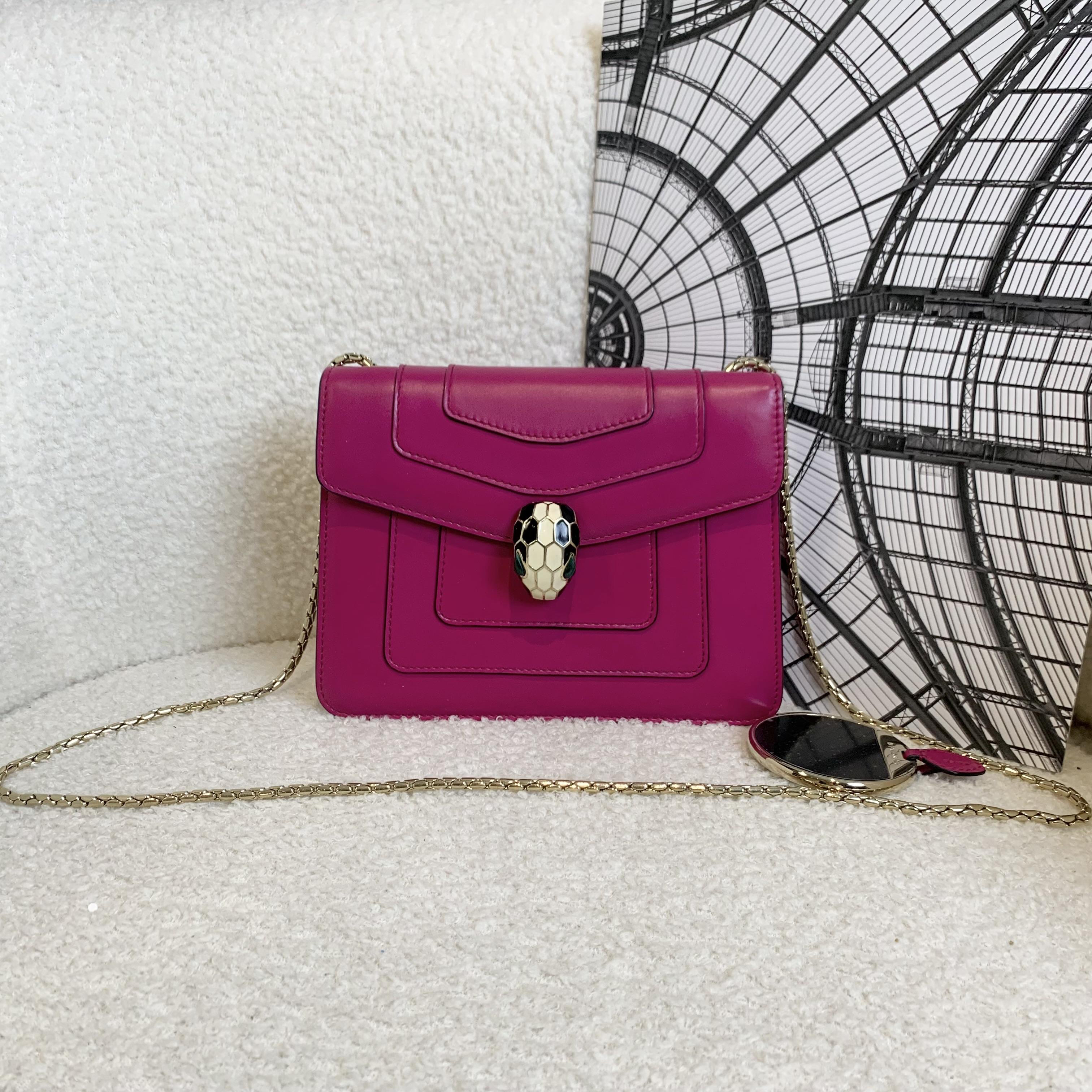 99新 BVLGARI/宝格丽 壹臻/玫紫色珐琅小号 49435690