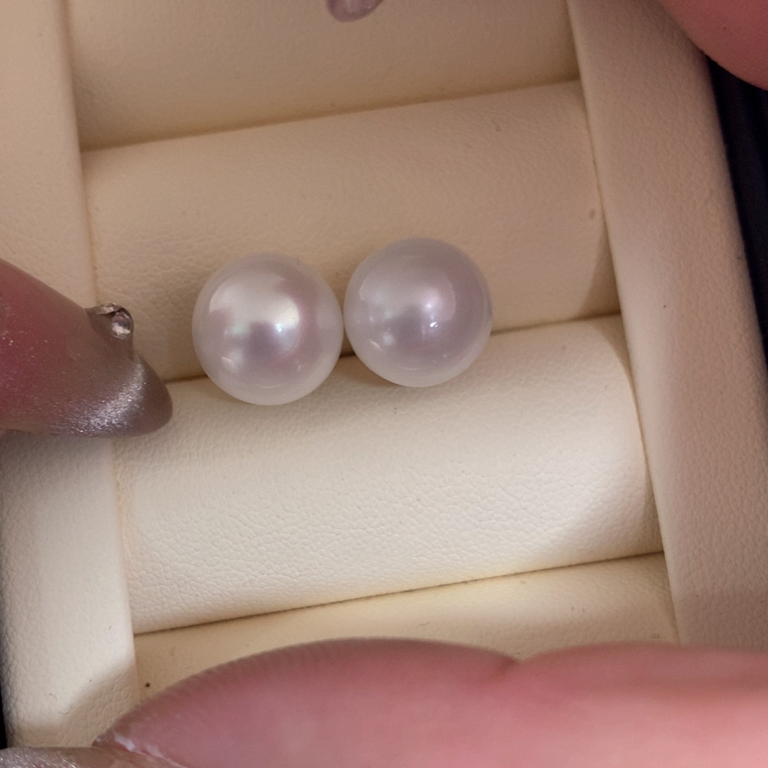 海水珍珠耳饰18K金镶嵌