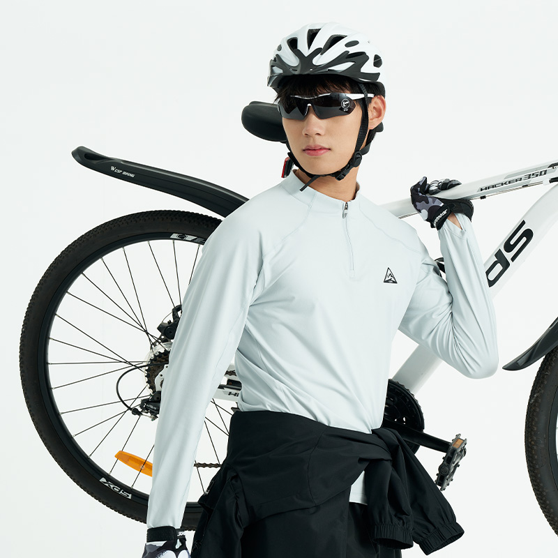 贵人鸟男款运动户外针织立领长袖T恤C4253173