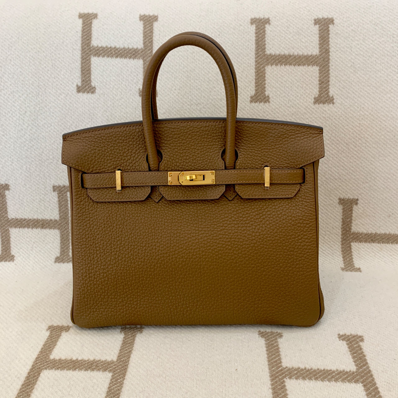 99新 Hermes/爱马仕 birkin 25 Z togo 栗子色0207m1 