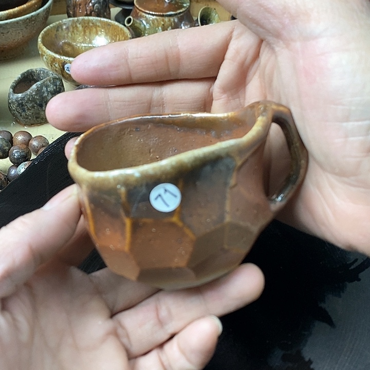 杯手工粗陶、柴烧茶器