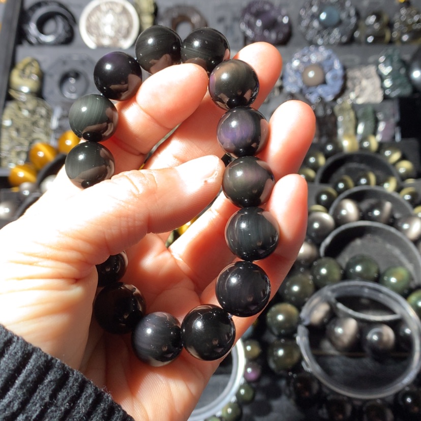 【闪购商品】黑曜岩手串未镶嵌?****、