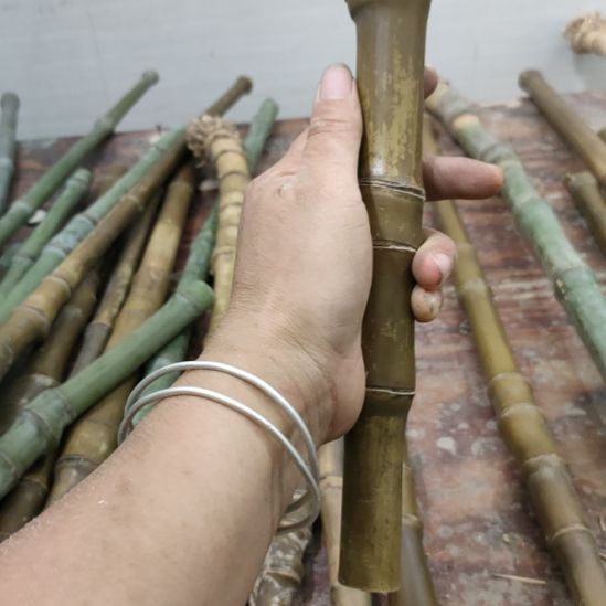 飞****实心玉竹手把件金条料