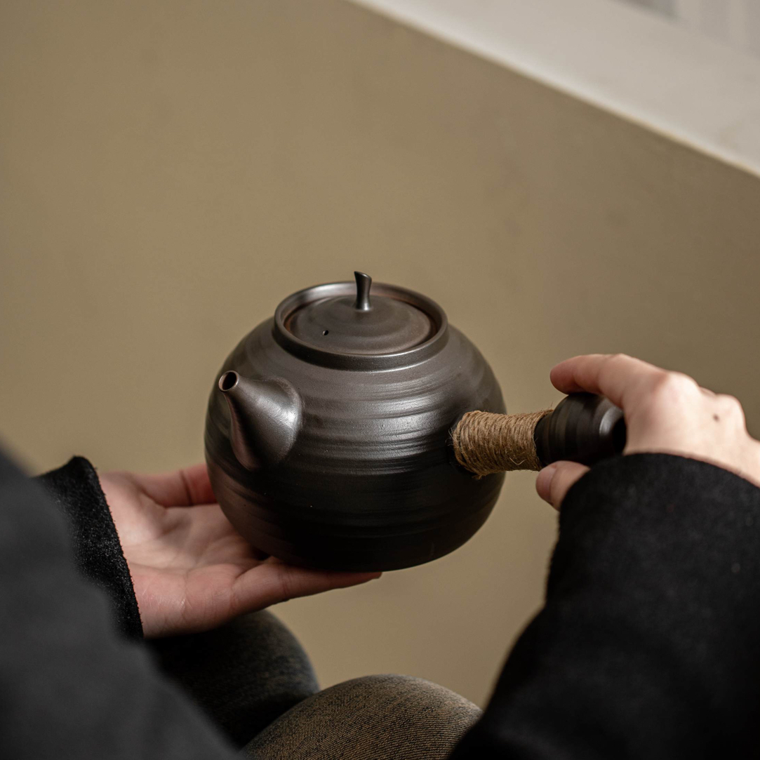 老岩泥手工烧水壶煮茶明火电陶炉围炉煮茶壶陶壶650CC