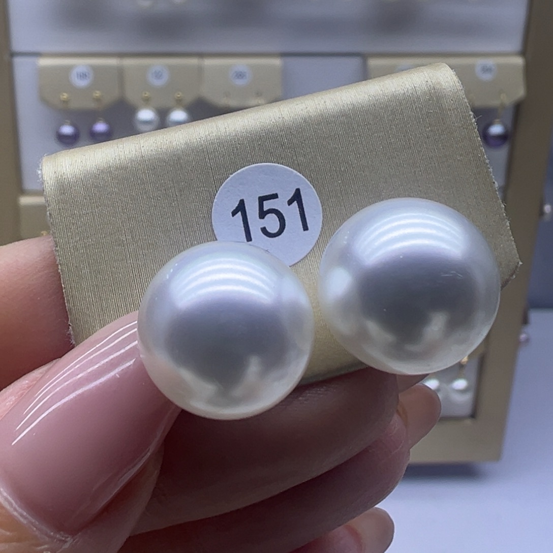 淡水珍珠耳饰18K金镶嵌