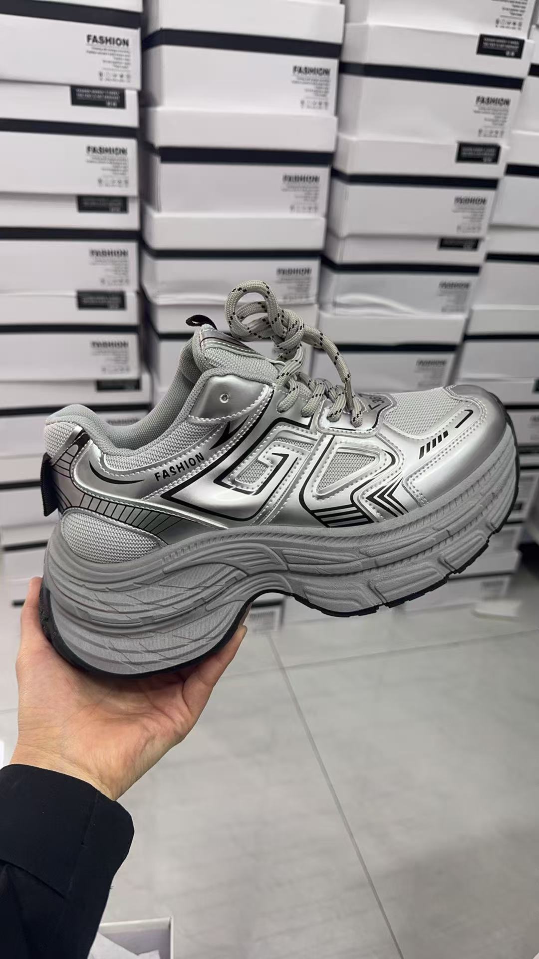 A418 百搭女鞋鞋子透气运动鞋厚底潮流老爹鞋