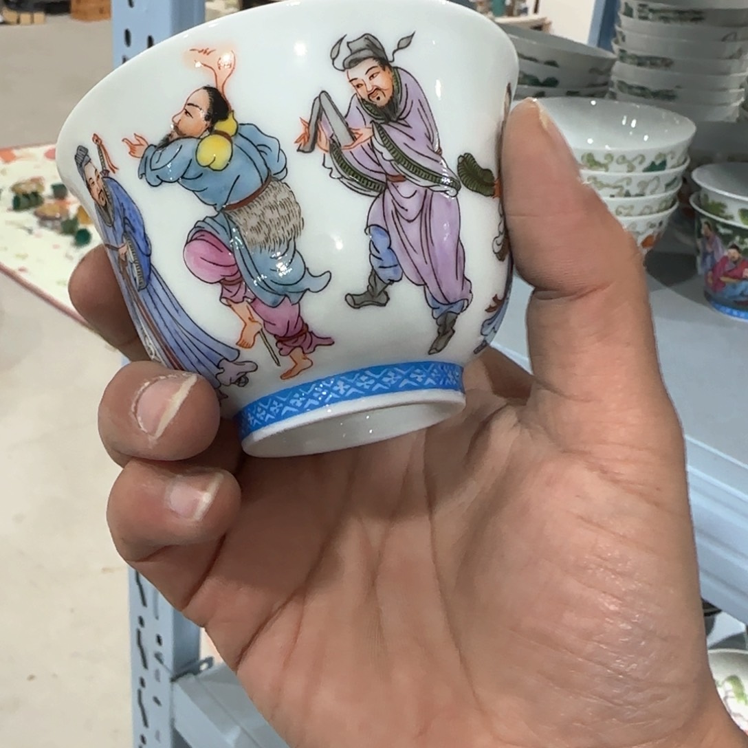 瓷片摆件手绘瓷器全部处理