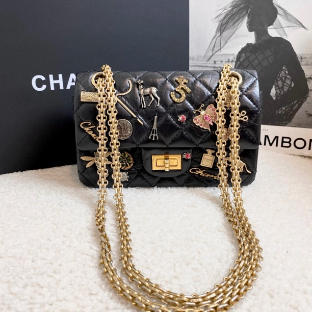 99新 Chanel/香奈儿 徽章款2.55mini/68489434/代卖服务/12期免息