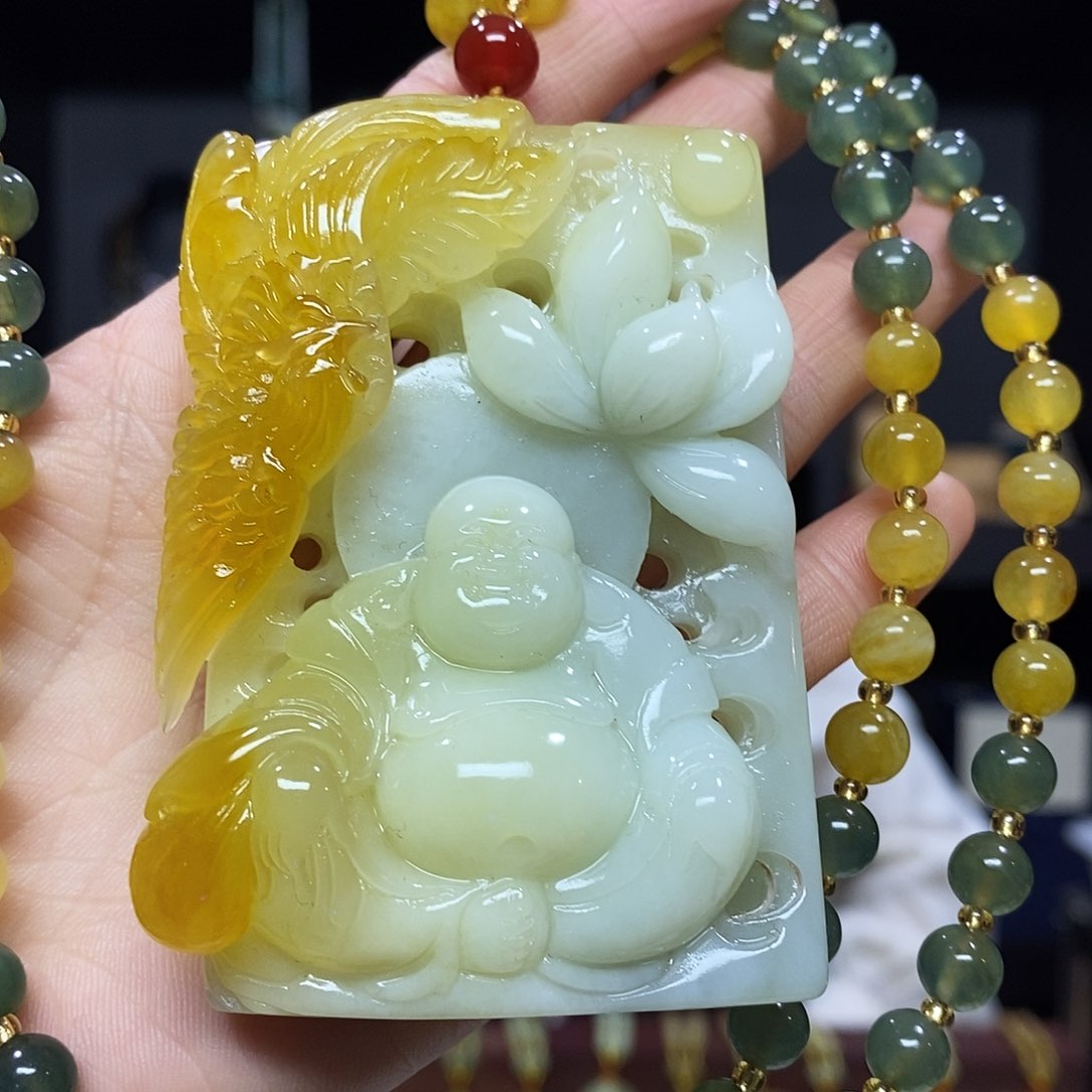 岫玉挂件手链未镶嵌