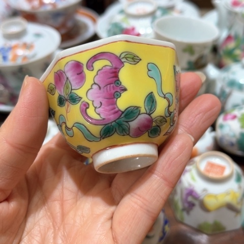 手绘盖碗壶承陶瓷