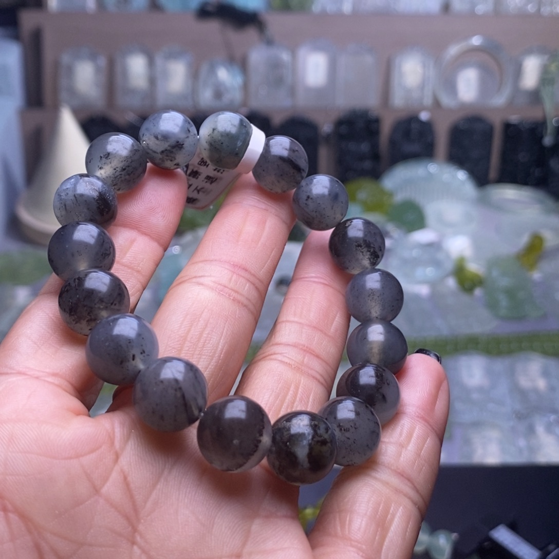 绝***芒蛇纹石玉未镶嵌手串