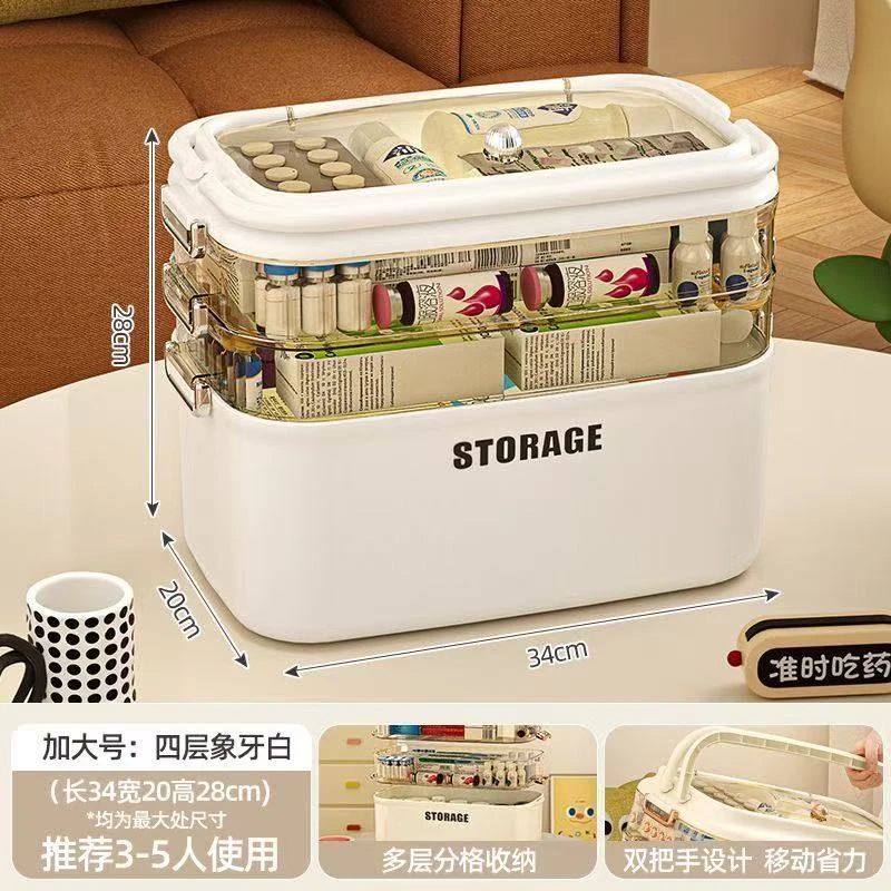 多层药箱家庭装家用医药箱收纳盒大号医疗急救收纳药盒JYX