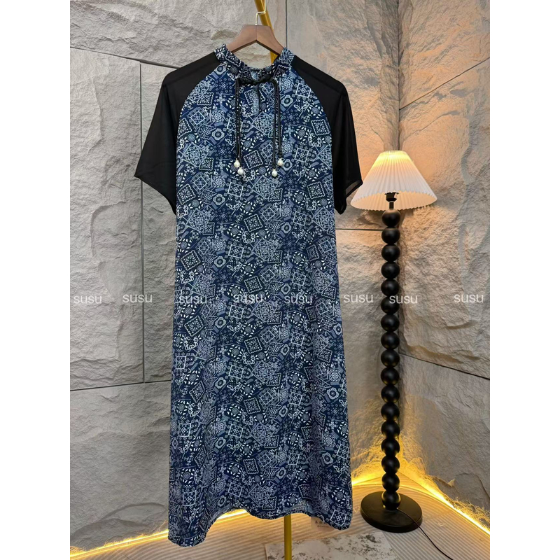 139/青花瓷古香古色古典风连衣裙纵享女装连衣裙