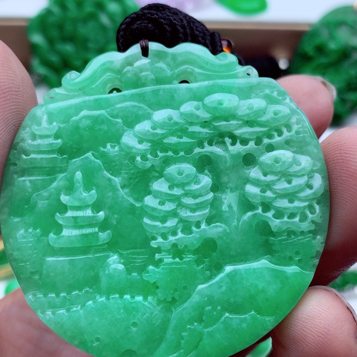 翡翠未镶嵌吊坠(不含链)